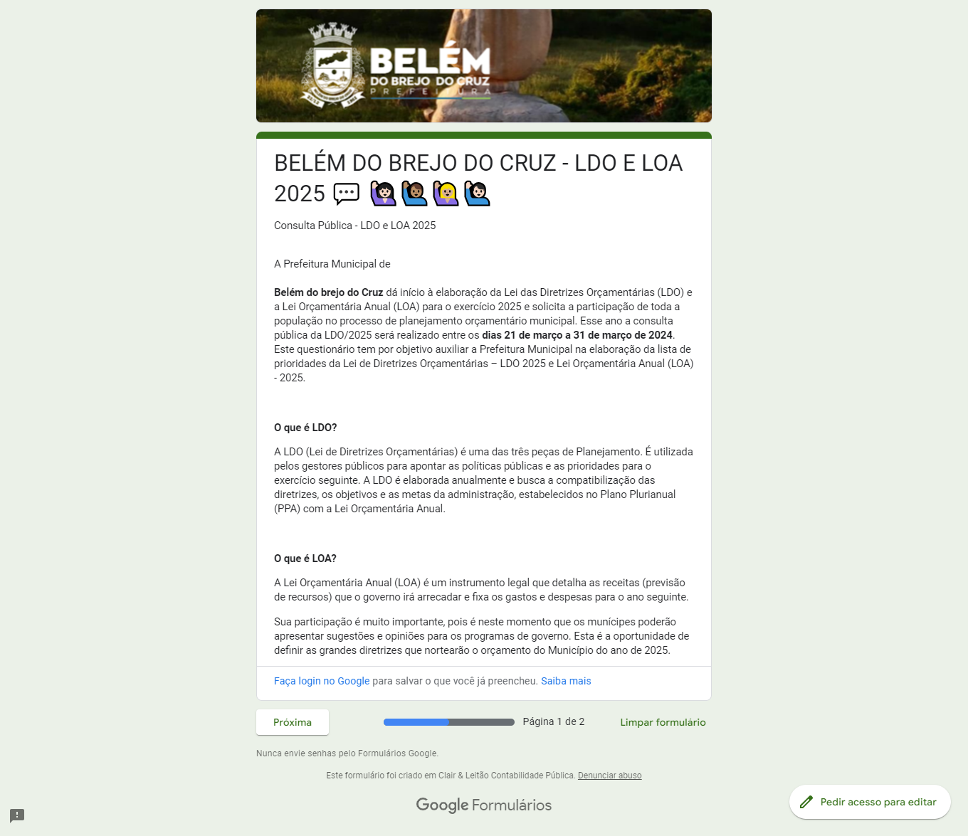 CONSULTA PUBLICA LDO 2025